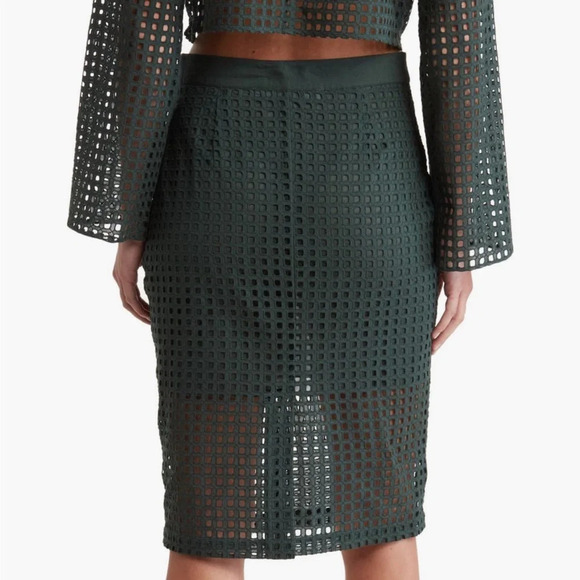 Walter Baker Faye Knit Green Skirt Size 10 - Picture 4 of 6